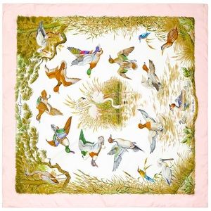 HERMES vintage pink scarf/head wrap